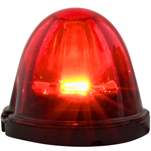 Super Star Watermelon Glass Lens Surface Mount LED Sealed Light | Red/Red | Grand General