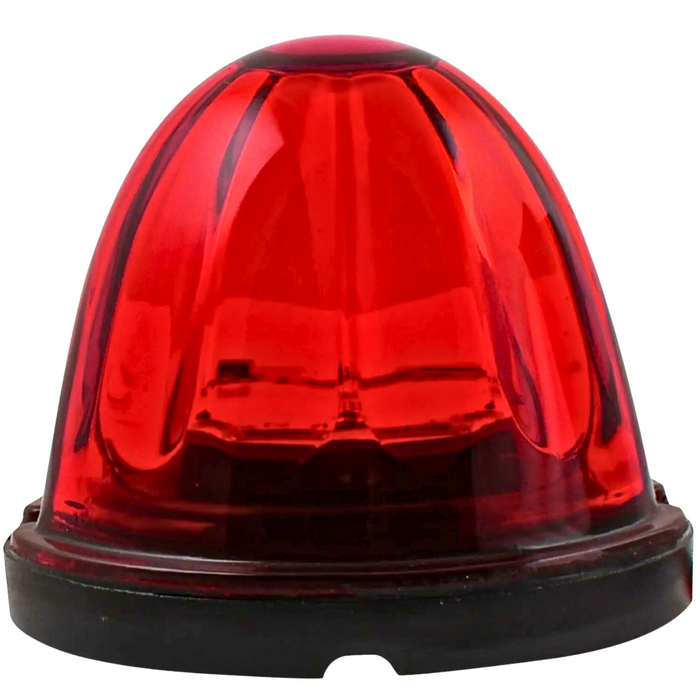 Super Star Watermelon Glass Lens Surface Mount LED Sealed Light | Red/Red | Grand General