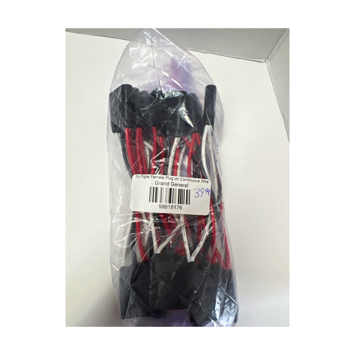 Triple Female Plug on Continuous Wire 15 Pack | Grand General