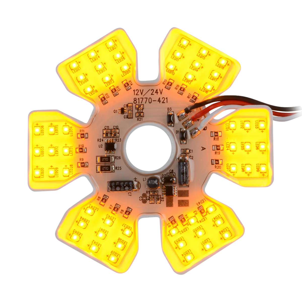 Ultra Thin Hex Air Cleaner LED Light | Amber | Grand General