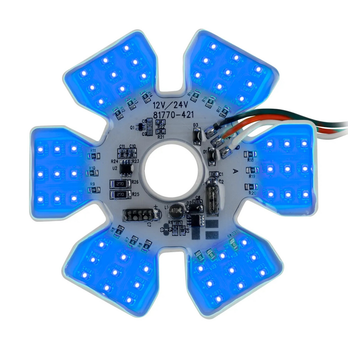Ultra Thin Hex Air Cleaner LED Light | Blue | Grand General