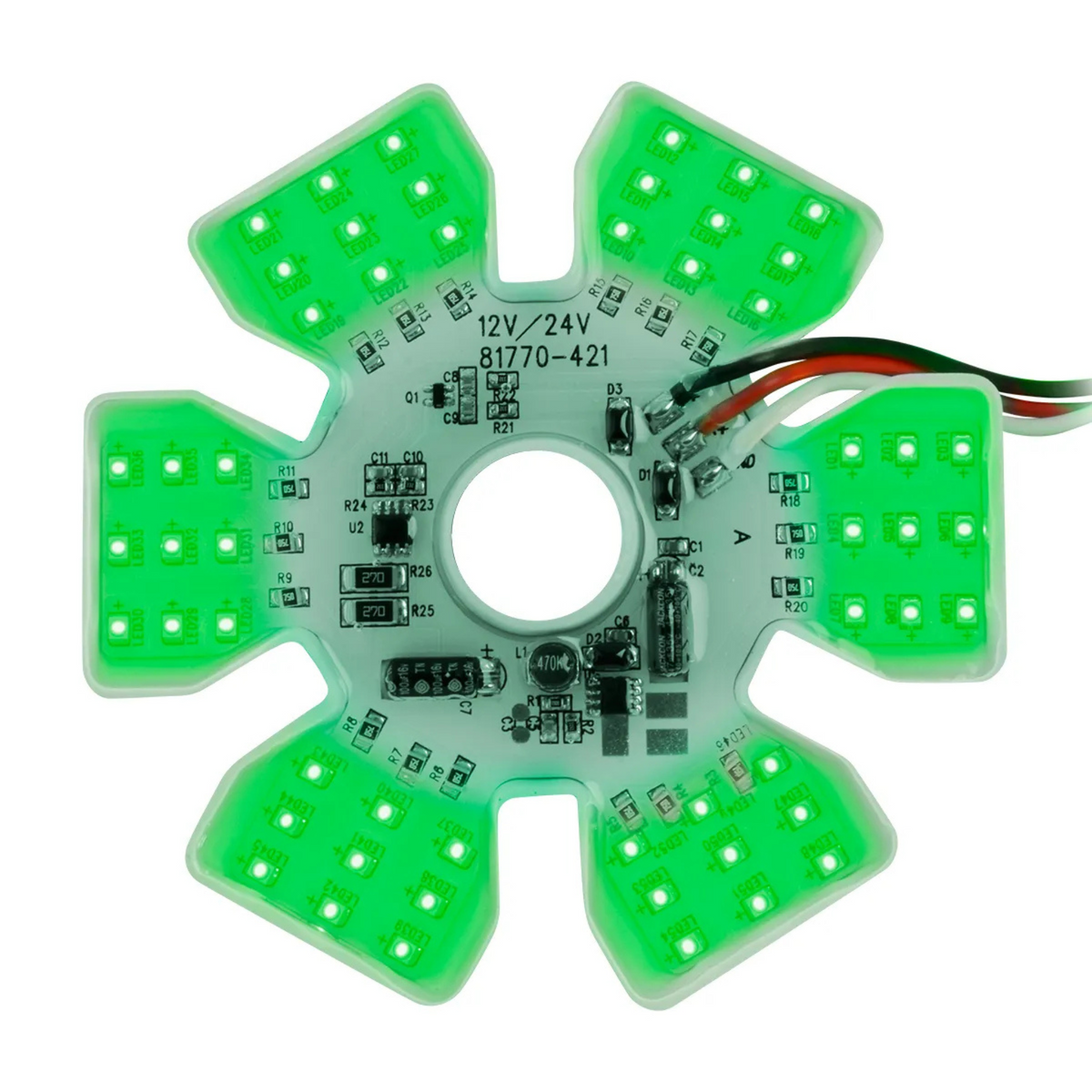 Ultra Thin Hex Air Cleaner LED Light | Green | Grand General