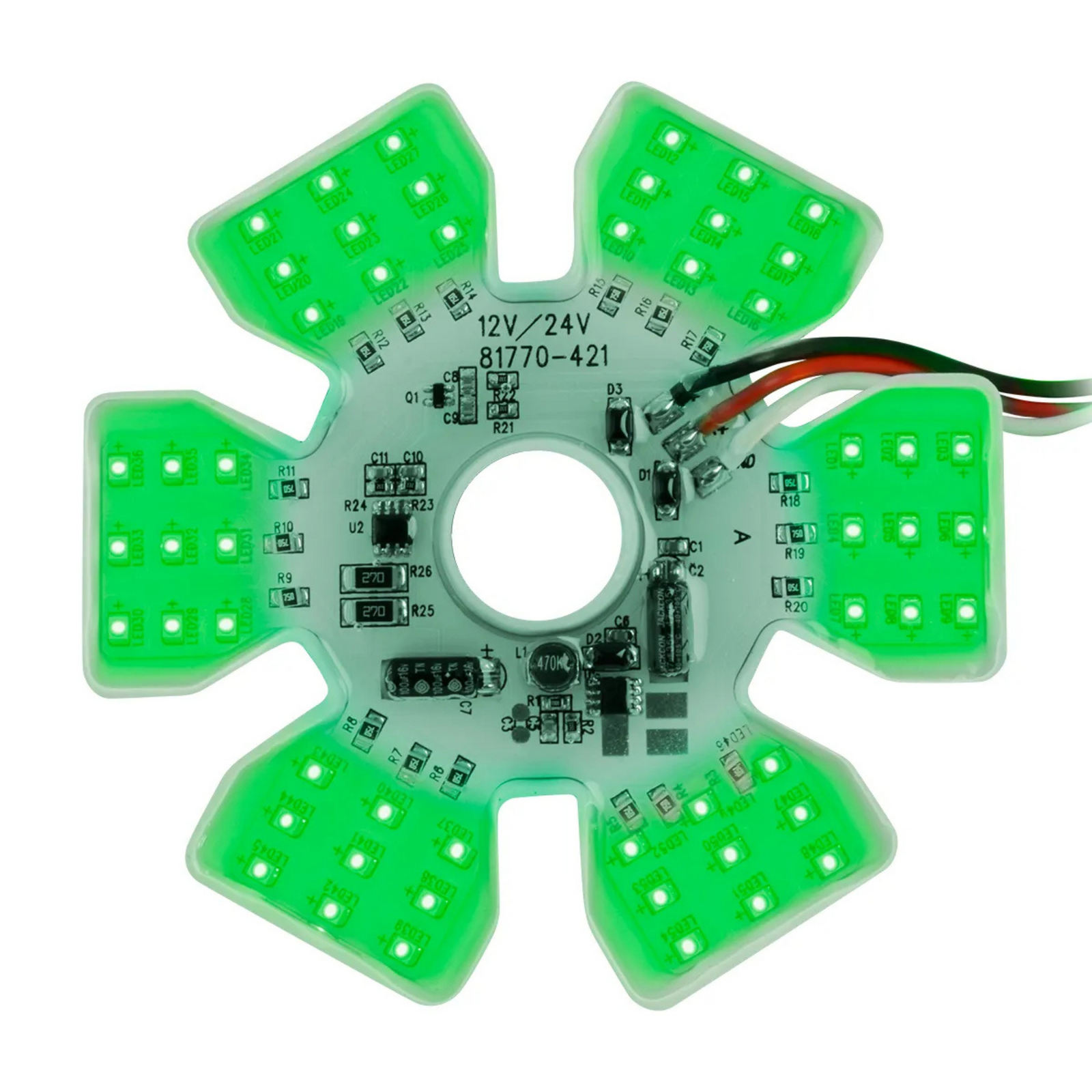 Ultra Thin Hex Air Cleaner LED Light | Green | Grand General