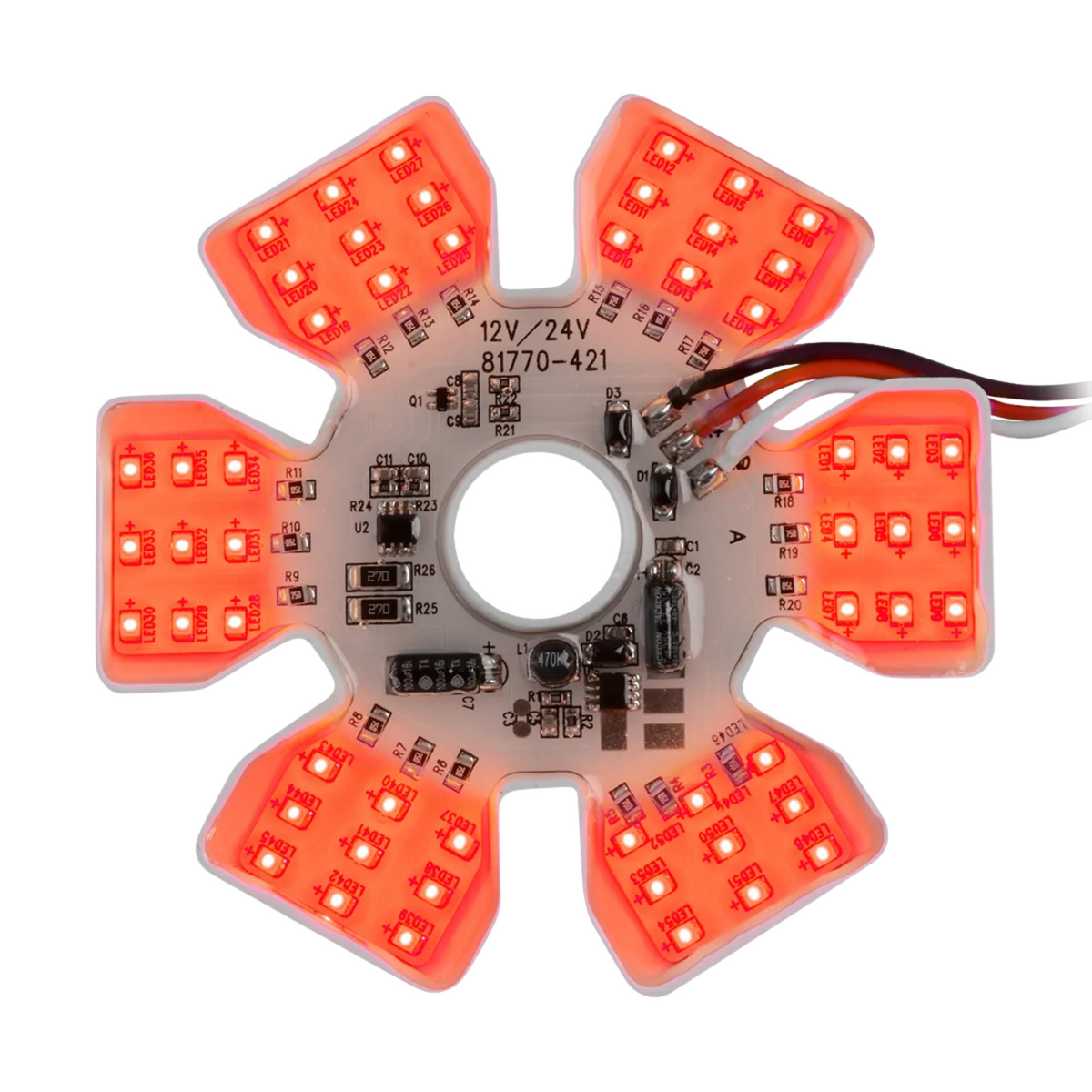 Ultra Thin Hex Air Cleaner LED Light | Red | Grand General