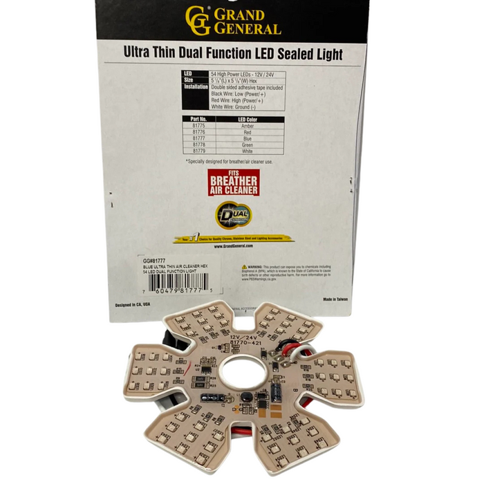 Ultra Thin Hex Air Cleaner LED Light| Grand General