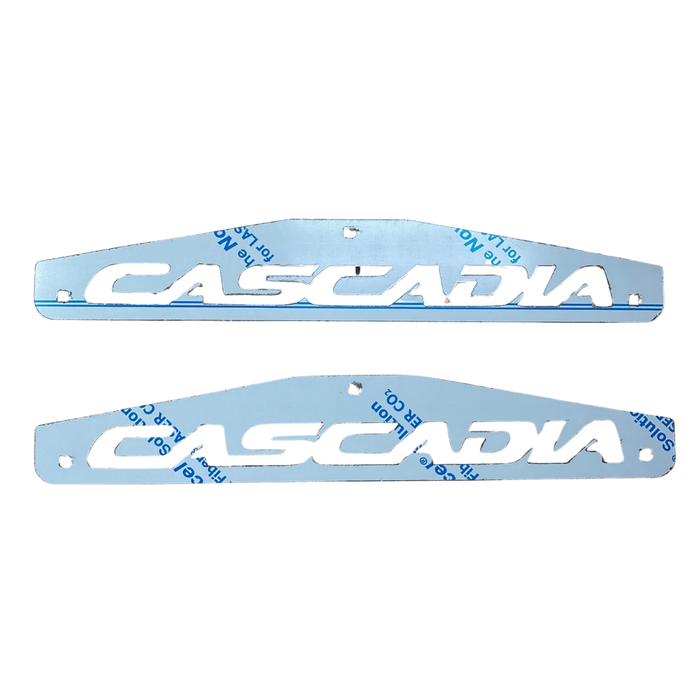 Cascadia Stainless Steel Mud Flap Weights Pair Laser Cut Logo | GS
