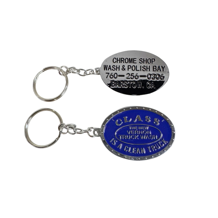 Vernon Truck Wash Class Is a Clean Truck Metal Keychain | Matte Blue | GS