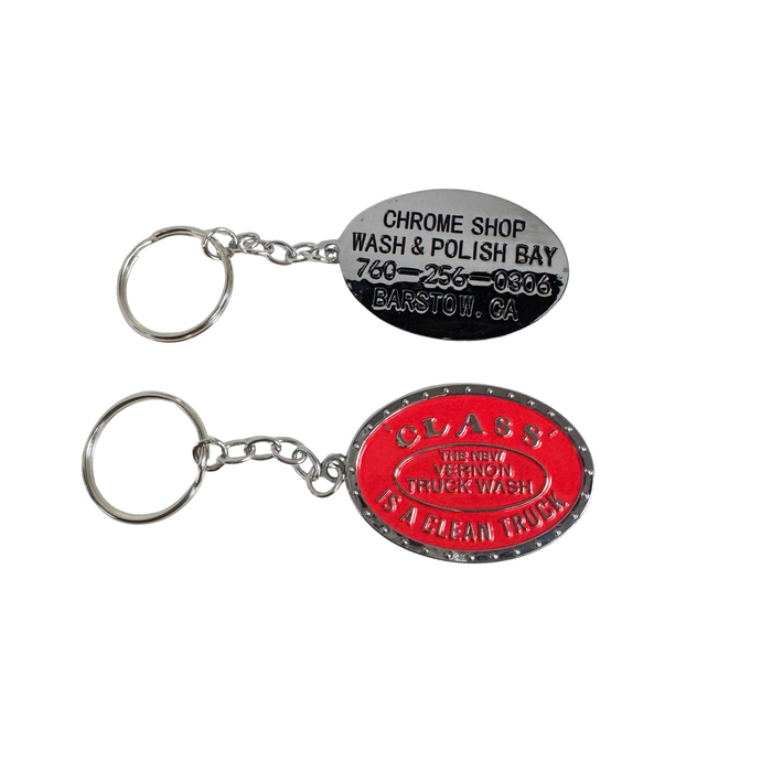 Vernon Truck Wash Class Is a Clean Truck Metal Keychain | Matte Red | GS