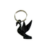 Classic Flying Swan Keychain Chrome Finish | Black | GS