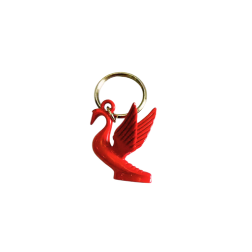 Classic Flying Swan Keychain Chrome Finish | Matte Red | GS