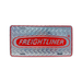 Freightliner Diamond Plate Vanity License Plate Raised Red Logo | GS