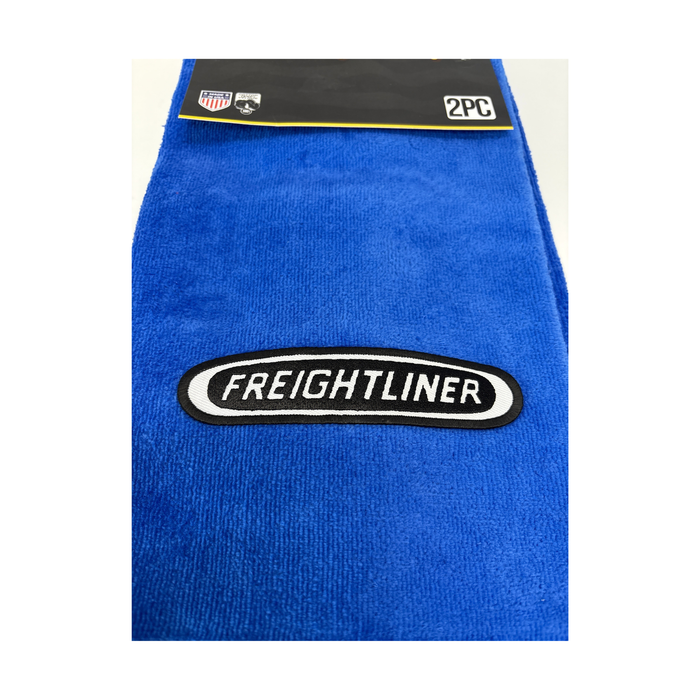 Freightliner Door Handle Rag | Blue | Black & White Logo | 2-Pack | GS