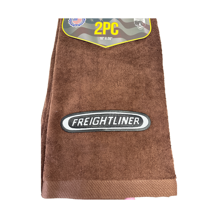 Freightliner Door Handle Rag | Brown | Black & White Logo | 2-Pack | GS