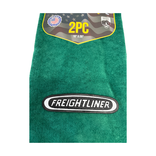 Freightliner Door Handle Rag | Dark Green | Black & White Logo | 2-Pack | GS