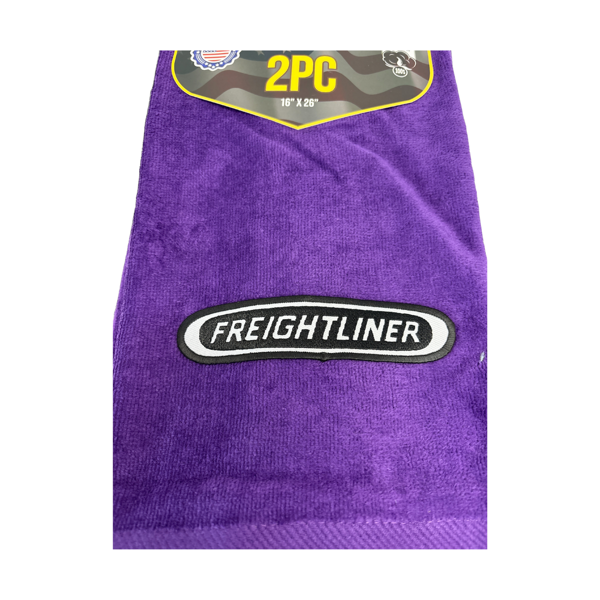 Freightliner Door Handle Rag | Purple | Black &amp; White Logo | 2-Pack | GS