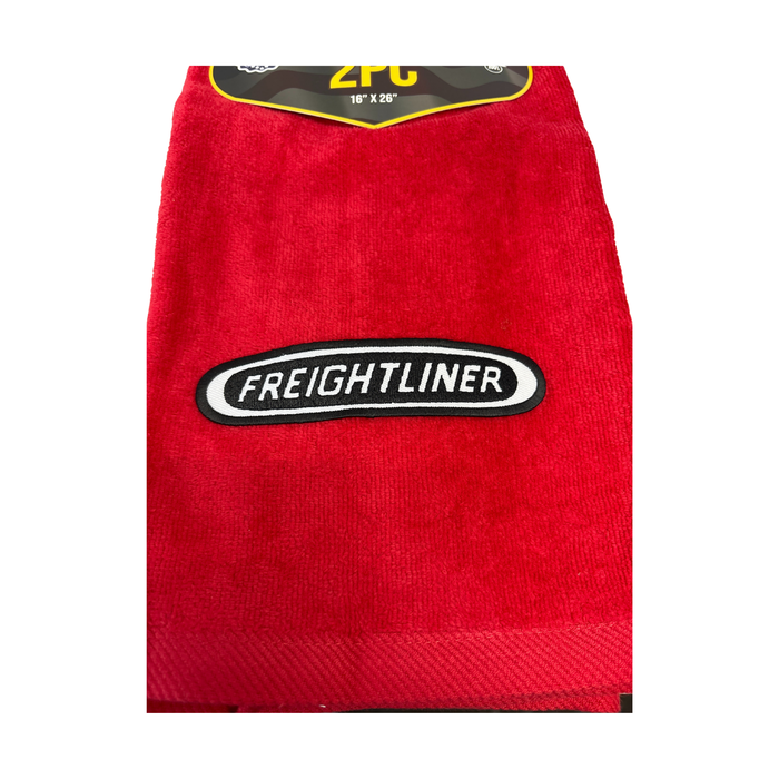 Freightliner Door Handle Rag | Red | Black & White Logo | 2-Pack | GS