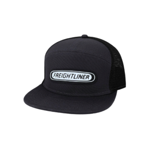 Freightliner Flat Brim Hat 7 Panel Snapback | Black | GS