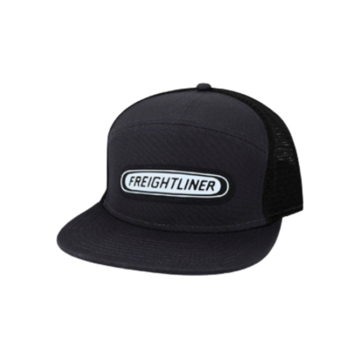 Freightliner Flat Brim Hat 7 Panel Snapback | Black | GS