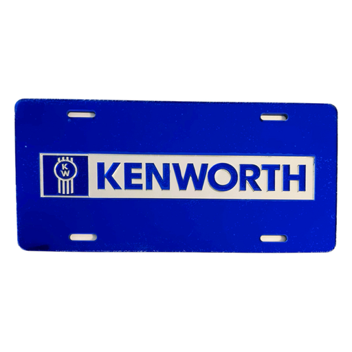 Kenworth Acrylic Vanity Plate Laser Cut Colored Mirror Finish | Blue | GS