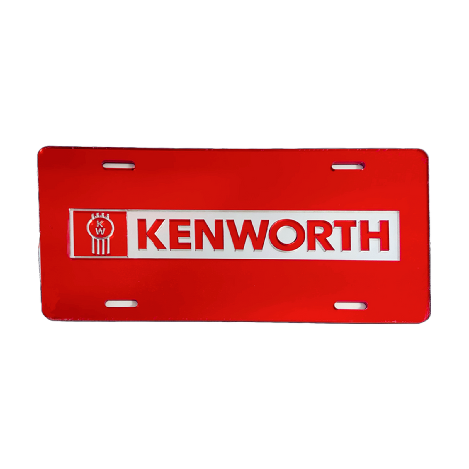 Kenworth Acrylic Vanity Plate Laser Cut Colored Mirror Finish | Blue | GS