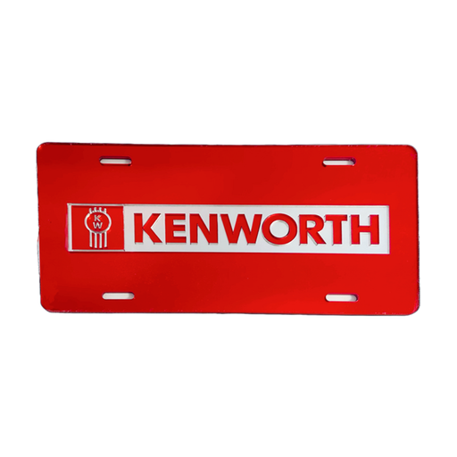 Kenworth Acrylic Vanity Plate Laser Cut Colored Mirror Finish | Red | GS