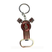 Kenworth Bottle Opener Keychain Chrome Zinc Epoxy | Red Logo | GS
