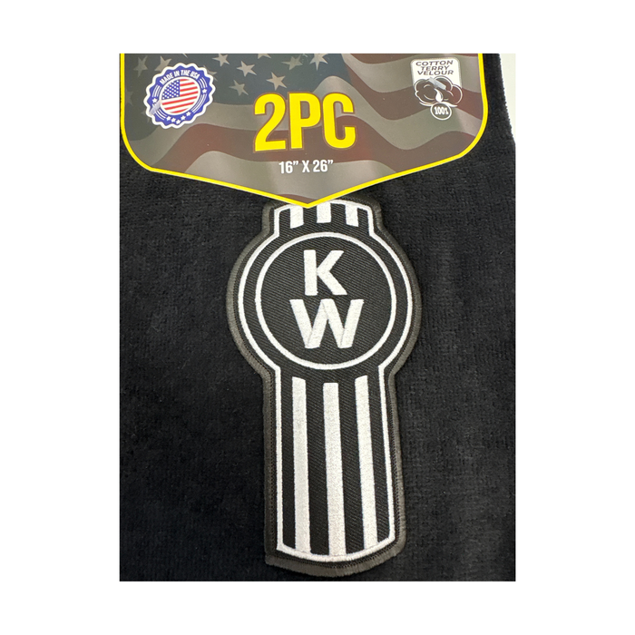 Kenworth Door Handle Rag | Black | Black Logo | 2-Pack | GS