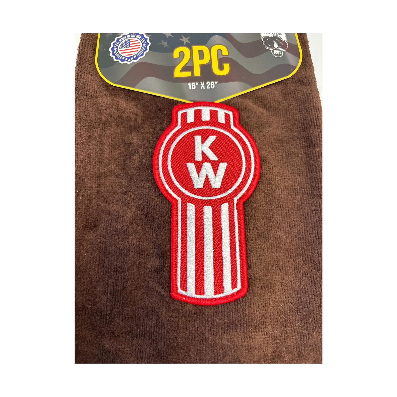 Kenworth Door Handle Rag | Dark Green | Red Logo | 2-Pack | GS