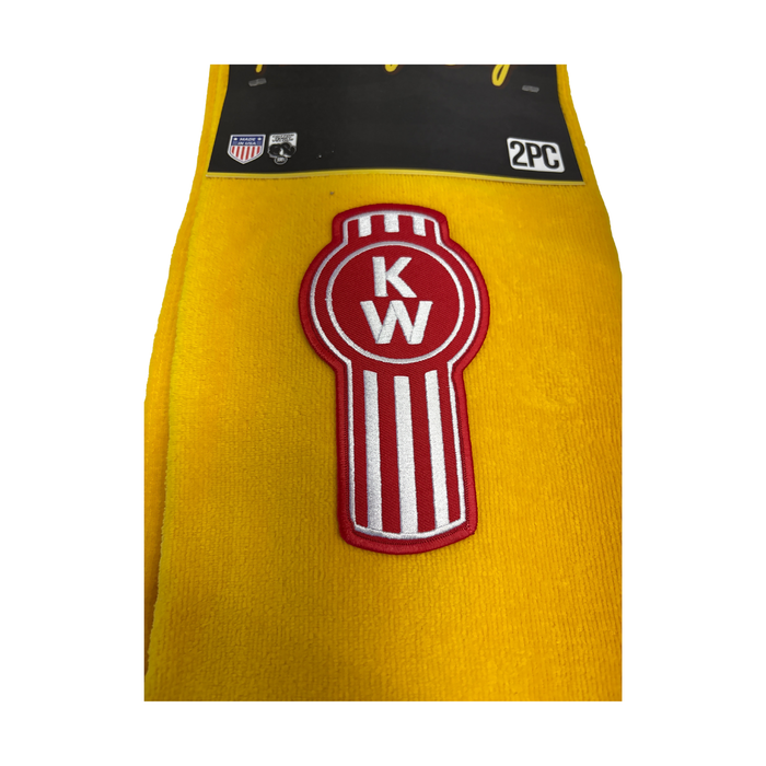 Kenworth Door Handle Rag | Gold | Red Logo | 2-Pack | GS