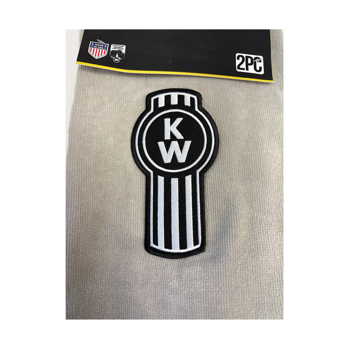 Kenworth Door Handle Rag | Grey | Black Logo | 2-Pack | GS