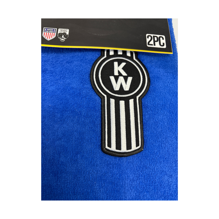 Kenworth Door Handle Rag | Royal Blue | Black Logo | 2-Pack | GS