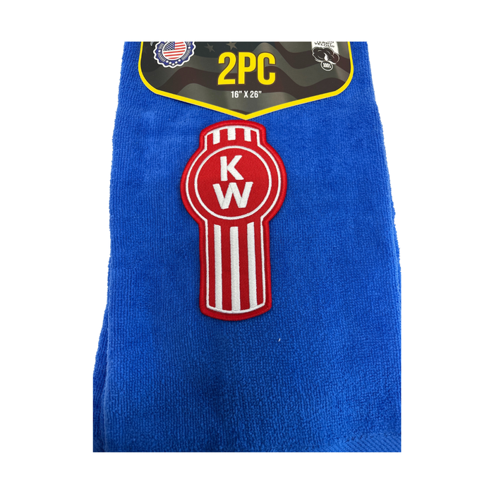 Kenworth Door Handle Rag | Royal Blue | Red Logo | 2-Pack | GS