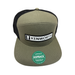  Kenworth Flat Brim Hat 7 Panel Snapback | Olive Green Horizontal Logo | GS