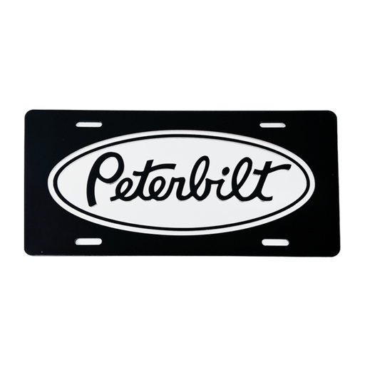 Peterbilt Acrylic Vanity Plate Laser Cut Mirror Finish | Black | GS