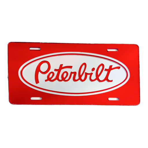 Peterbilt Acrylic Vanity Plate Laser Cut Mirror Finish | Red | GS