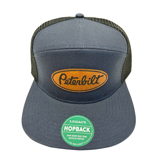  Peterbilt Flat Brim Hat 7 Panel Snapback | Navy | GS
