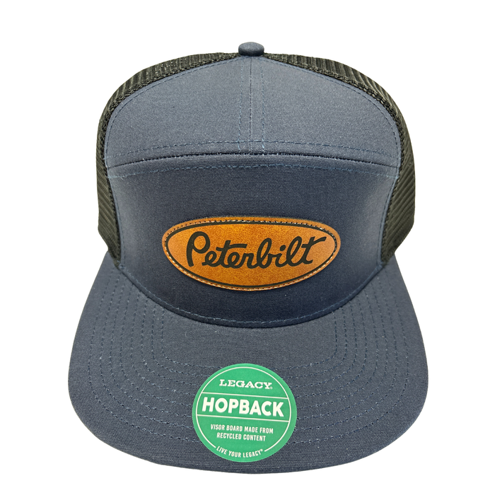  Peterbilt Flat Brim Hat 7 Panel Snapback | Navy | GS