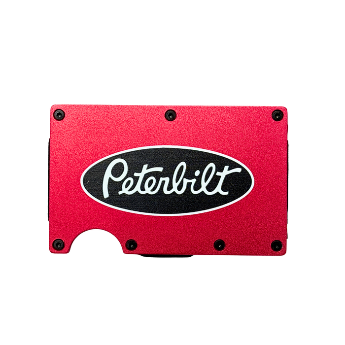Peterbilt RFID Blocking Money Clip Wallet | Red Black | GS