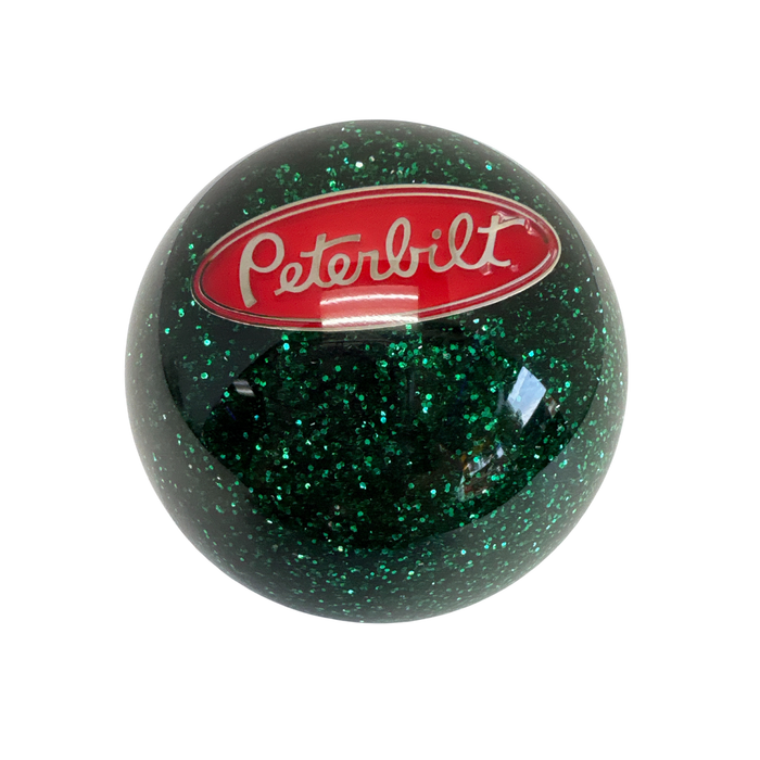 Peterbilt Round Shift Knob 57mm Pearl and Solid Color | Green Glitter | GS