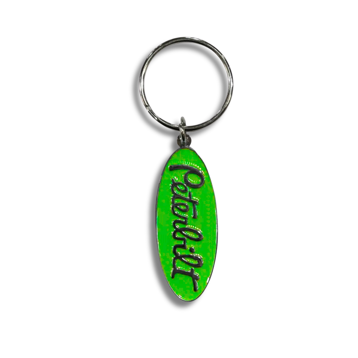 Truck Logo Keychain | Peterbilt Oval OEM | Lime Green | GS