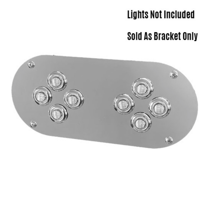 Above Door Light Plate | 8 Button Light Cutouts No Switch Holes | Iowa Customs