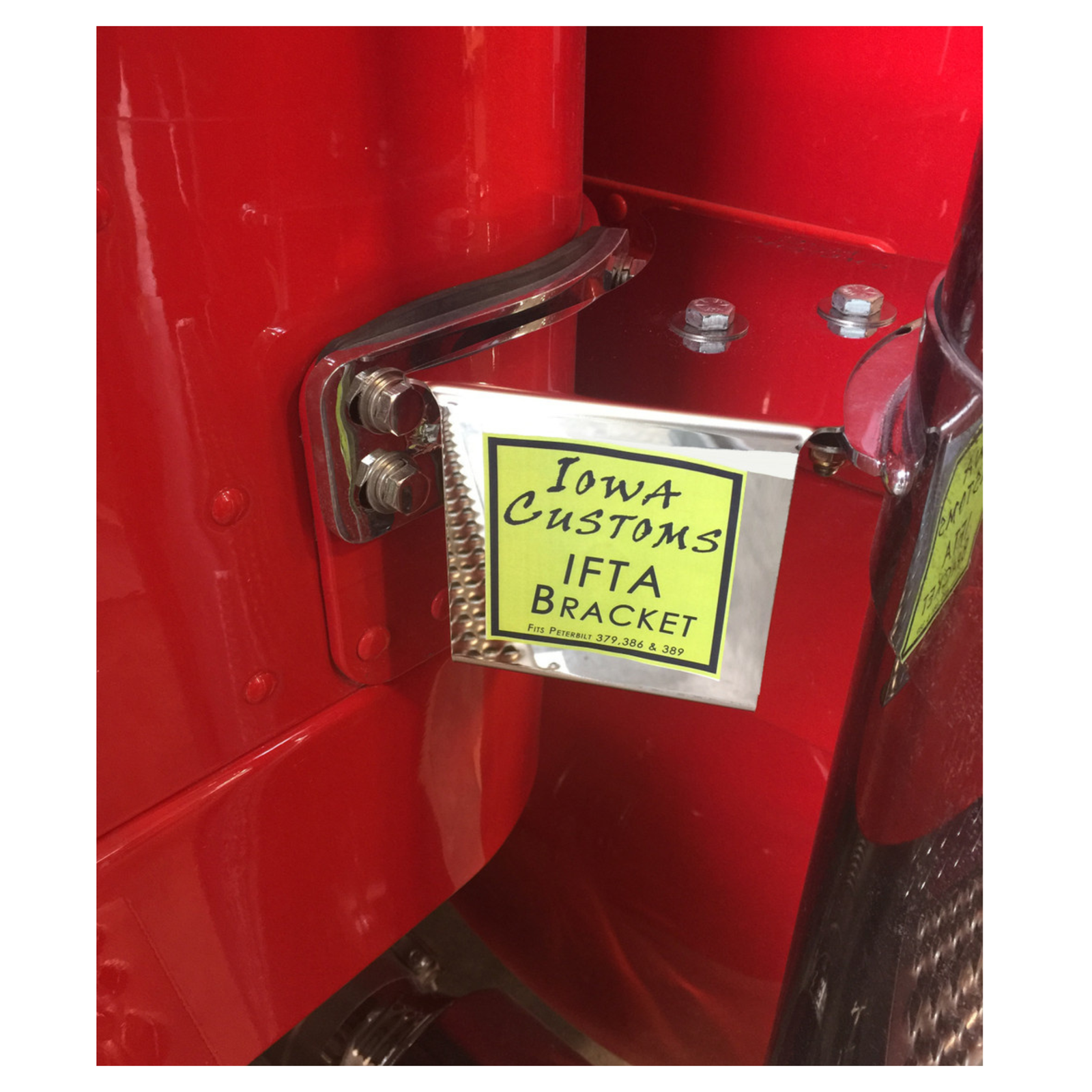 Angled Exhaust Clamp Mount IFTA Permit Holder | Single Permit | Iowa Customs