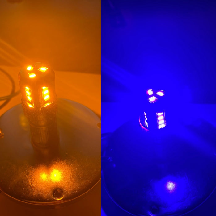 3157 Dual Color LED Bulb Amber Blue | JML Kustoms