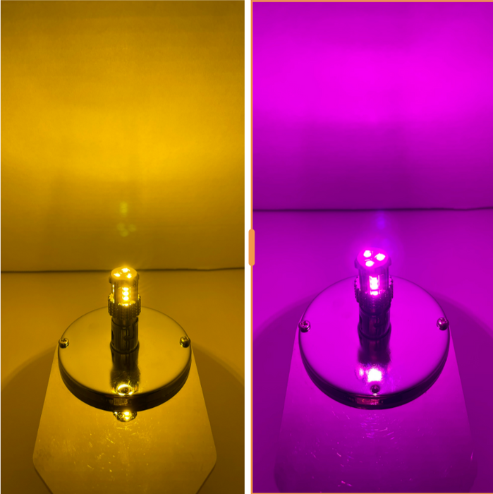 3157 Dual Color LED Bulb Amber Dark Purple | JML Kustoms