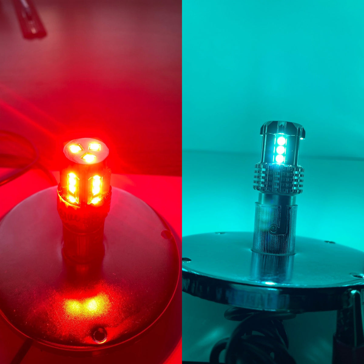 3157 Dual Color LED Bulb Red Cyan | JML Kustoms
