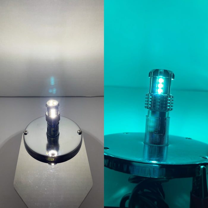 3157 Dual Color LED Bulb White Cyan | JML Kustoms
