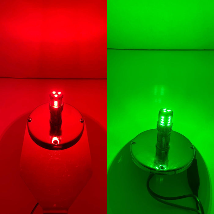 Classic 1157 Dual Color LED Bulb Red Dark Green | JML Kustoms
