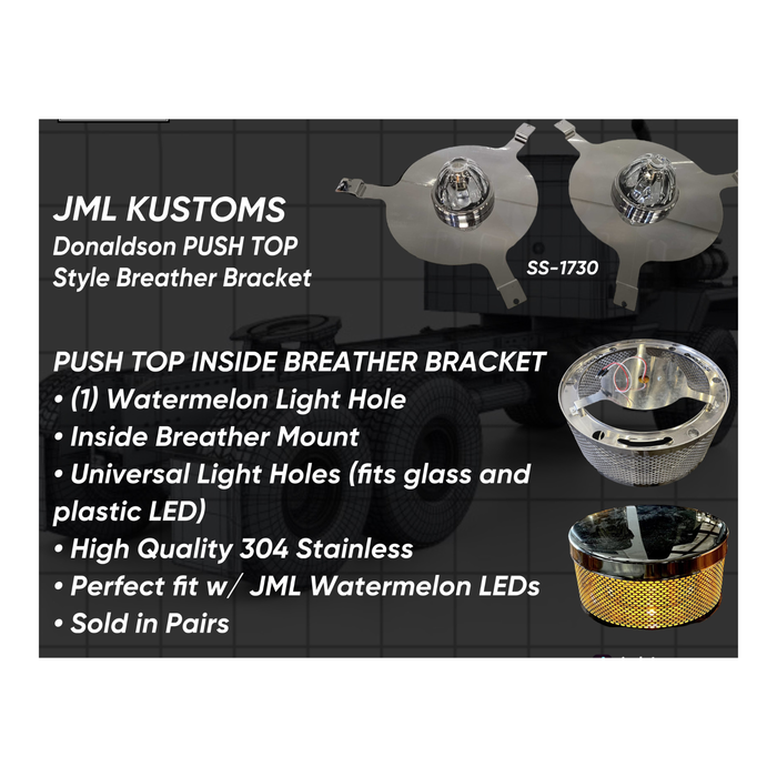 Donaldson Push Top Style Breather Brackets for Watermelon Light | JML Kustoms