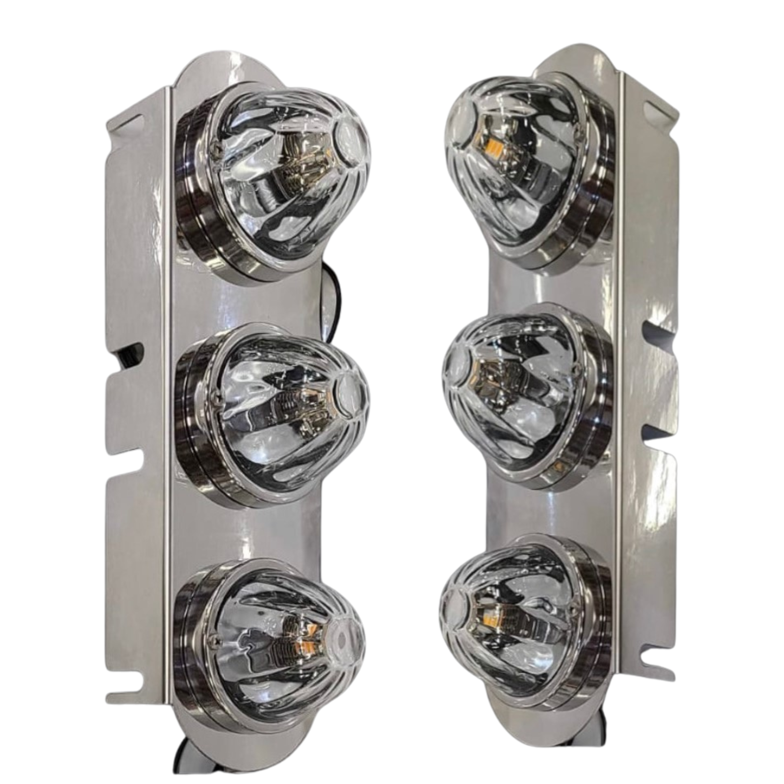 Kenworth 15 Inch Front Air Cleaner Brackets with 3 Watermelon Holes | JML Kustoms