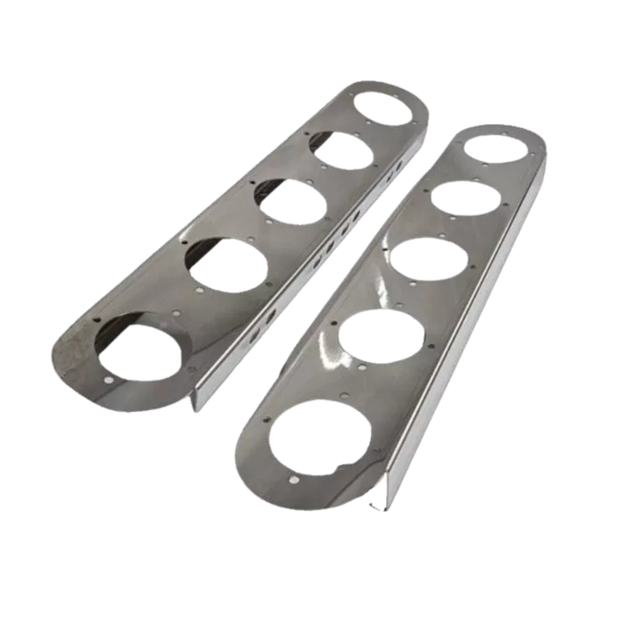 Kenworth 15 Inch Front Air Cleaner Brackets with 5 Watermelon Cutouts | JML Kustoms